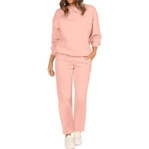Women's Two Piece Oversized Loose Outfits Long Sleeve Pullover Tops & Pants